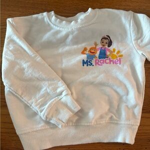 Rachel Kids White Sweatshirt with Colorful Print